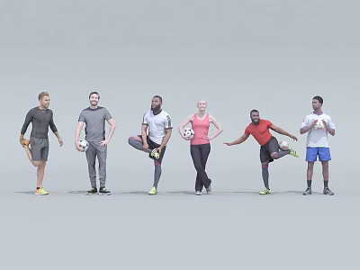 FITNESS FIGURE FOOTBALL FIGURE 3d model