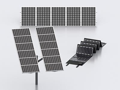 Solar panels, solar panels, new energy equipment, solar cells 3d model