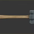 Tactical Weapon With Heavy Metal Head And Wooden Handle For Durability