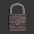 Vintage Brass Padlock for Household Security Featuring Classic Design and Key