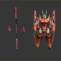 Mech Warrior Mech Soldier Machine Battlearm Mechanical Battlearm Machine Fighter Robot 3d model