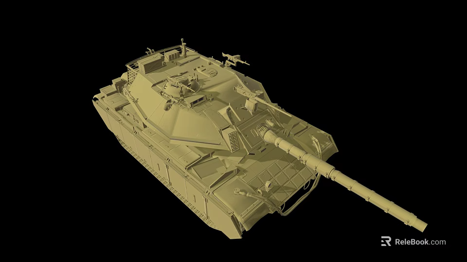 Military Tank With Long Barrel And Armored Structure For Combat Use 3d model 
