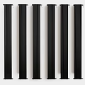 Black Vertical Radiators Modern Home Heating Solutions With Stylish Design And Six Units In Row