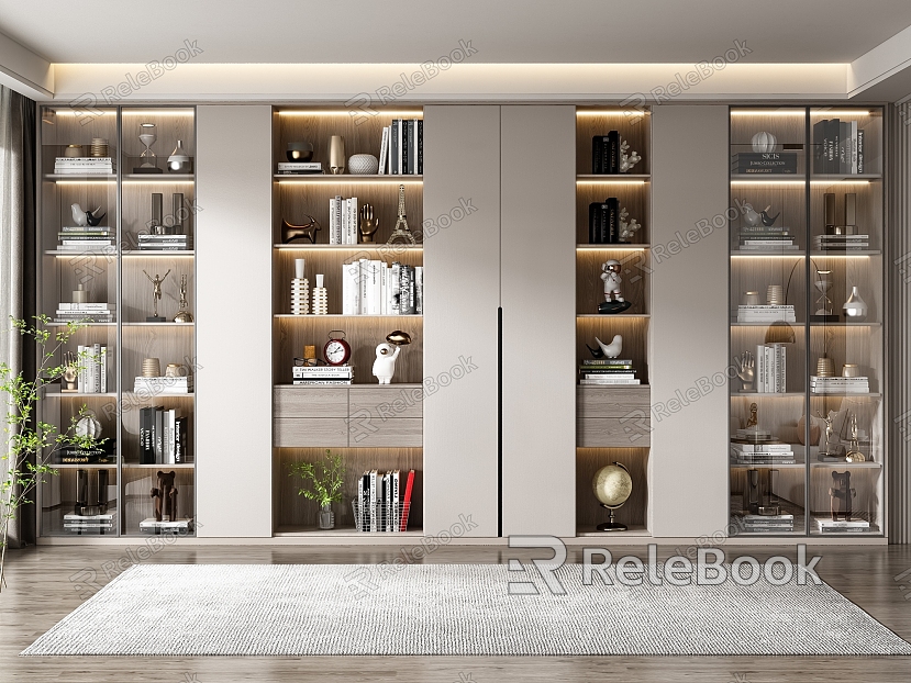 Modern bookcase model