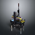 Industrial Mechanical Equipment With Black Structure Red Vertical Rod And Yellow Components