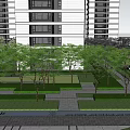 Modern High Rise Residential Complex Featuring Green Spaces And Well Designed Buildings