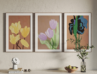 Modern Plant Painting Hanging Painting Decorative Painting 3d model