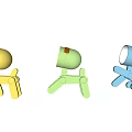 Cute Animal Designed Table Lamps Colorful Blue Green Yellow Decorative Lighting for Kids Room