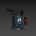 Antique Blue Weapon Blow Torch With Metal Components Red Grip And Dundee Label