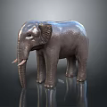 Polished Elephant Sculpture As Stylish Home Decor Furniture Piece