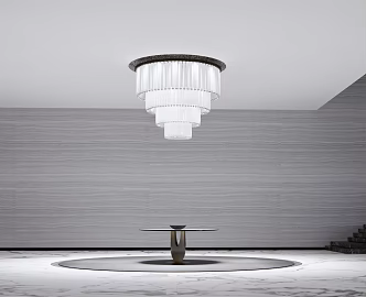 Modern crystal chandelier crystal lamp chandelier end table 3d model