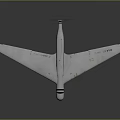White Spacecraft Model With Long Wings And Aerodynamic Design For Space Exploration