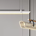 Modern Linear Pendant Lights With LED Lighting For Contemporary Interior Design 3d model