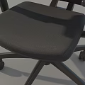 Comfortable Ergonomic Black Office Chair With Adjustable Armrests And Swivel Wheels