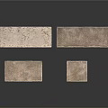 Gray Rough Textured Bricks in Rectangular and Square Shapes for Building Use 3d model