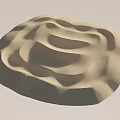 Natural Sand Formation With Irregular Textured Surface And Dune Like Structure 3d model