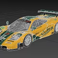Yellow And Green Race Car With Barilla Castrol Livery Racing Aerodynamic Design And Number 11