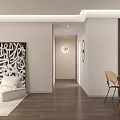 Bright Modern Living And Dining Room With Cozy Furniture Indoor Plants And Stylish Abstract Decorations