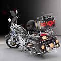 Classic Cruiser Motorcycle With Windshield Two Seater Seat Saddlebags Alloy Wheels And Chrome Details