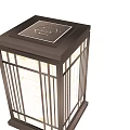 Modern Outdoor Lighting Combinations With Tall Column And Square Lantern Designs 3d model