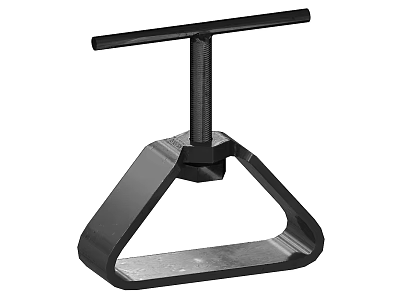 T Handle Metal Hardware Tool With Triangular Base And Sturdy Industrial Design 3d model