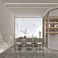 Reception Desk Reception Negotiation Rest Area DuPont Paper Ice Crack Board Light Box 3d model