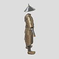 Traditional Gold Warrior Armor Historical Weapon Equipment With Helmet And Boots
