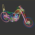 Motorcycle Two-wheeled Motorcycle Cross-country Motorcycle Road Race Motorcycle Motor Vehicle Transport 3d model