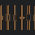 Handle metal handle hardware door handle 3d model