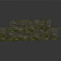 Rustic Stone Building Structure Rectangular Frame With Segmented Walls Architectural Element