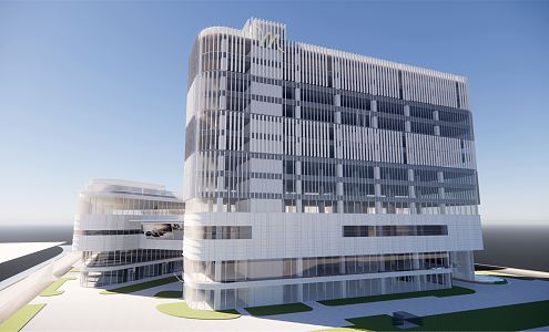 Modern Office Building High-rise Office Building Office Building Corporate Headquarters Hotel Apartment 3d model