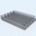 Decorative Ornament Display Set With Metal Grid Square Structure For Home Decor