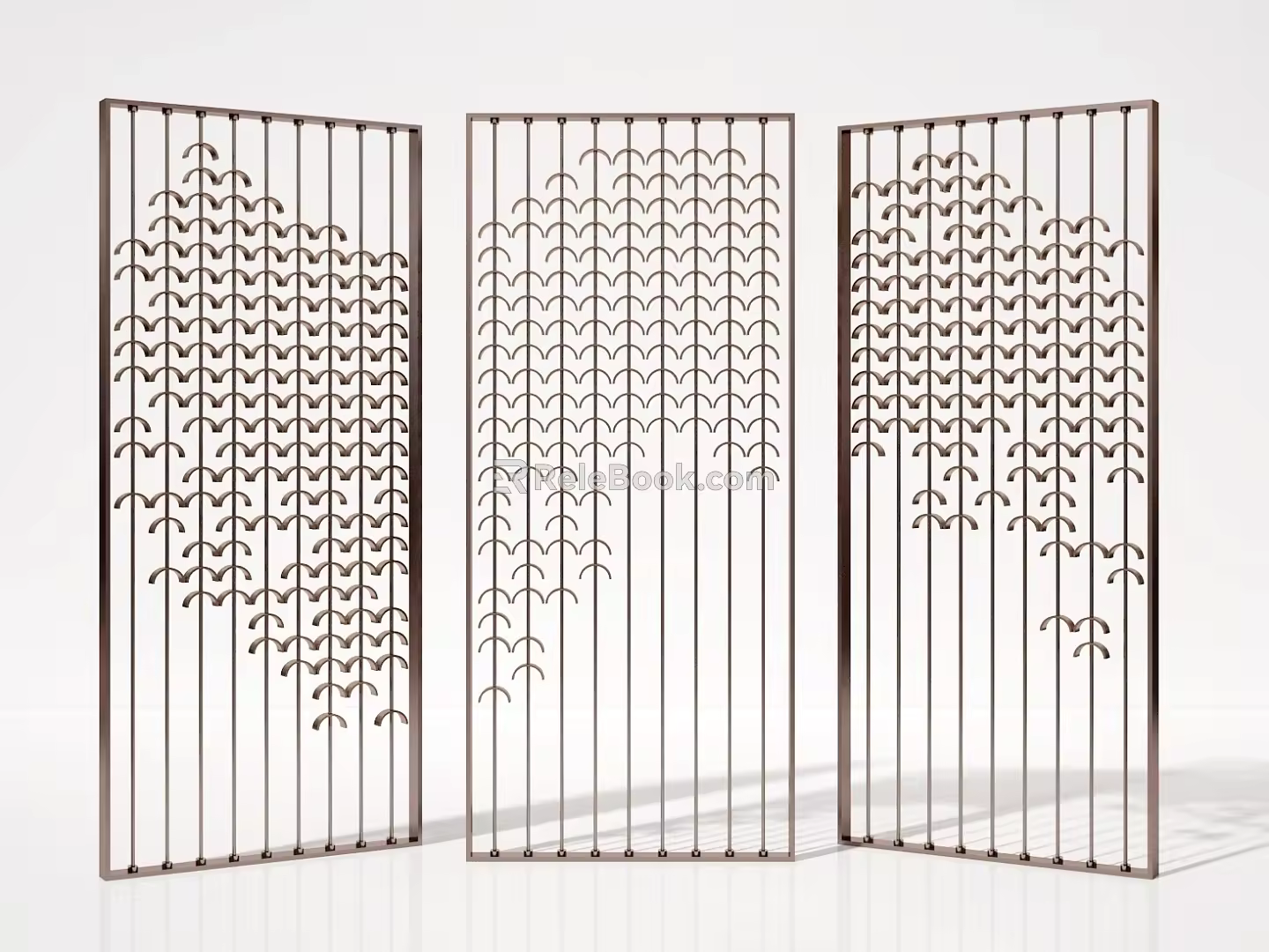 Modern Partition Screen Partition Wall Hollow Partition Metal Screen 3d model