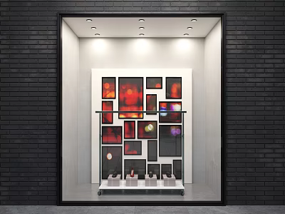 Modern Window Display 3d model