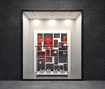 Modern Window Display 3d model