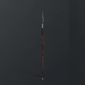 Traditional Weapon Spear With Sharp Metal Head And Wooden Shaft Design