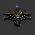 Futuristic Cosmic Spaceship Design Featuring Detailed Interstellar Modules Antennas And Engines