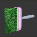 Durable Brown Bristle Cleaning Brush With White Handle And Ergonomic Grip