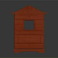 Red Traditional Chinese Architectural Pavilion Model With Wooden Structure And Open Design