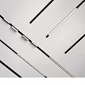 Modern Sleek Black and Silver Strip Design Downlights and Spotlights for Ceiling Indoor Lighting