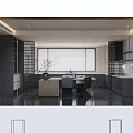 Modern Entryway Interior With Recessed Lighting Wooden Walls Marble Countertop And Decorative Plant
