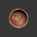 Red And Pink Swirled Marble Bowl As Daily Life Decorative Item With Smooth Surface