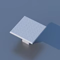 Small Square Household Accessory With Textured Surface And Stable Base Support 3d model