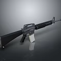 Modern Tactical Black Rifle With Barrel Stock Magazine And Sight Design