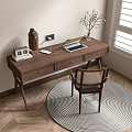 Quiet ancient writing table 3d model