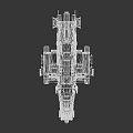 Cosmic Space Exploration Spaceship With Intricate Mechanical Structures And Decorative Patterns 3d model