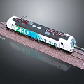 Vectron 230 Electric Train Model on Railway Track with Detailed Design