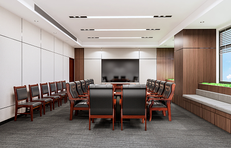 Modern Meeting Room Meeting Table and Chair 3d model