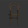 Classic Design Leisure Chair With Wooden Frame And Woven Seat Surface