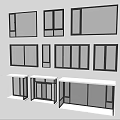 Modern windows combination windows glass windows floor-to-ceiling windows balcony windows bay windows bedroom windows sliding windows casement windows doors and windows 3d model
